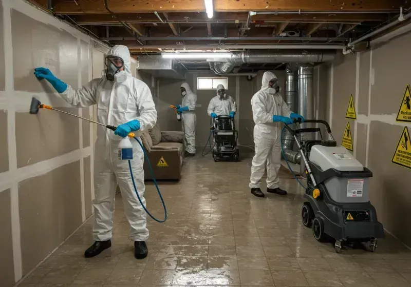 Basement Moisture Removal and Structural Drying process in Mariposa County, CA